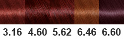 Палитра Garnier Color Sensation - Рыжие и красные оттенки