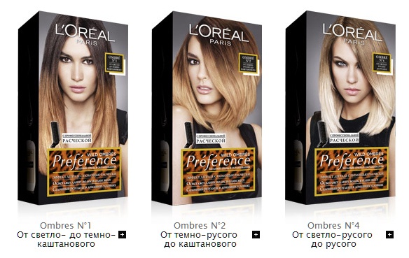 Палитра Loreal Ombers - современное окрашивание волос