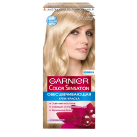 Color Sensation 110 Garnier оттенок УльтраБлонд Чистый бриллиант - отзыв о стойкости цвета