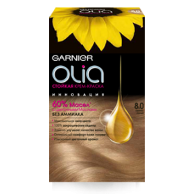 Garnier Olia 8.0 (оттенок Светло-русый) - отзыв о стойкости цвета и закрашивании седины.