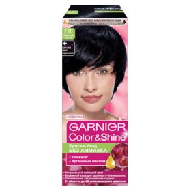 Краска-уход без аммиака Garnier Color & Shine (оттенок 2.10 Черничный чёрный)