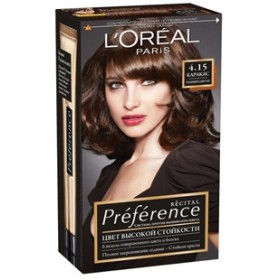 L'Oreal Preference Recital 4.15 оттенок Каракас Темный каштан - отзыв о стойкости цвета и закрашивании седины.