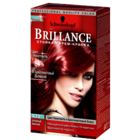 Краска Brilliance 872 Огненный красный от Schwarzkopf  - отзыв о цвете и стойкости.