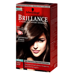 Темный каштан Schwarzkopf Brillance 880 - отзыв о краске для волос