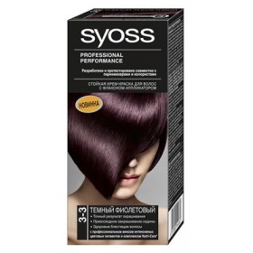 Отзыв о краске Syoss 3-3 (цвет Темный фиолетовый) - стойкость и закрашивание седины